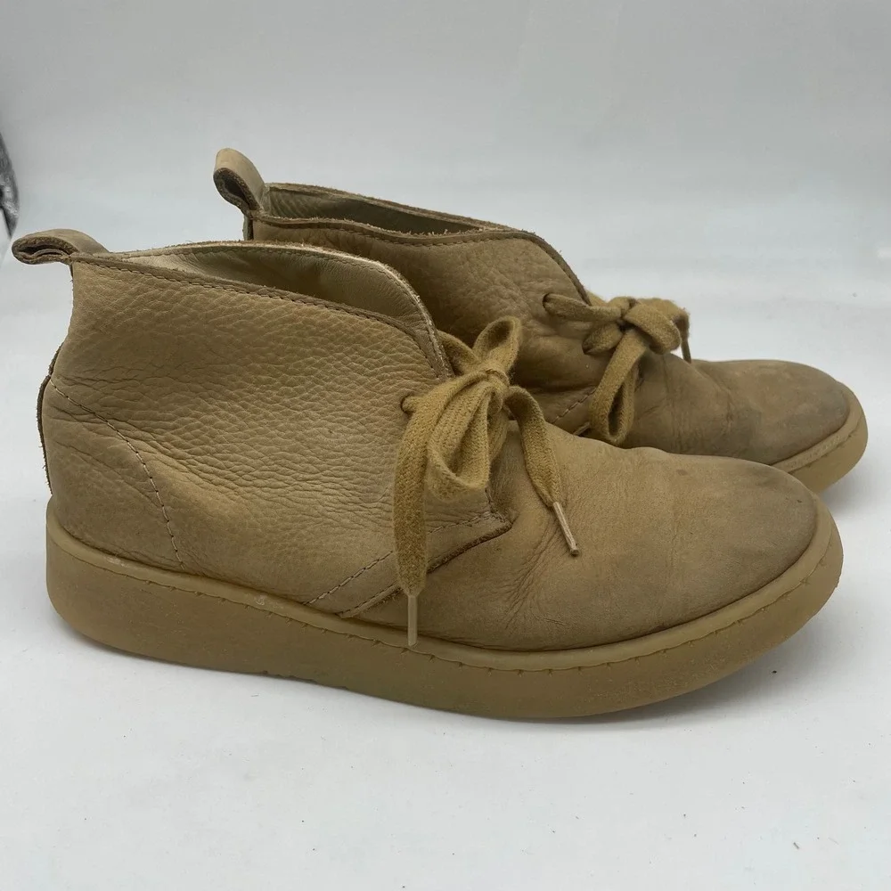 Clarks x Zara Soft Tan Leather Desert Chukka Boots EU 35‎ Portugal Kids Size 3.5